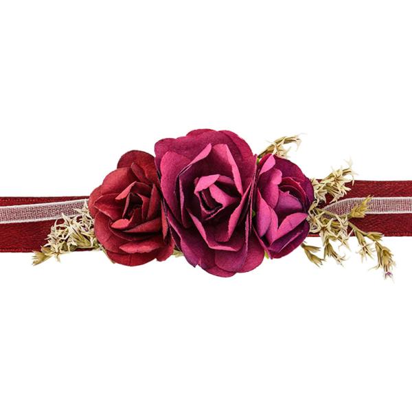 Blomsterarmbånd Mørkerød
