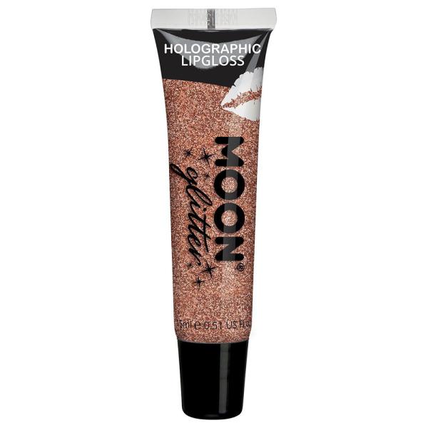 Moon Glitter Holografisk Glitter Lipgloss Roséguld