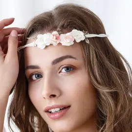 Blomsterkrans Hvid og Lyser&oslash;d