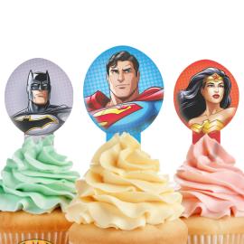 Justice League Spiselige Cupcake Dekorationer