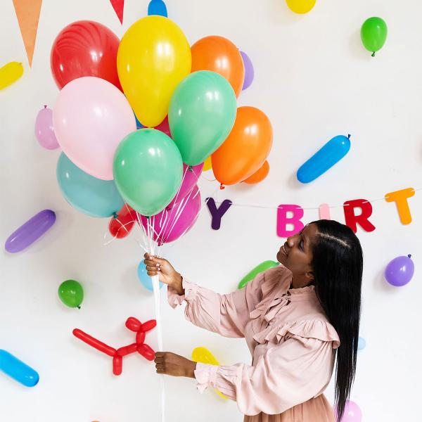 Figurballoner Dyr Farvemix Mat 6-pak