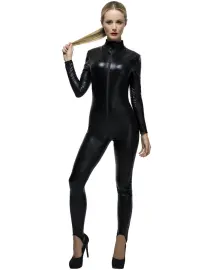 Sort Catsuit Kostume