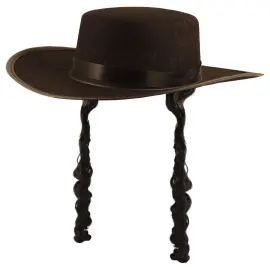 Sort Hat med Kr&oslash;ller