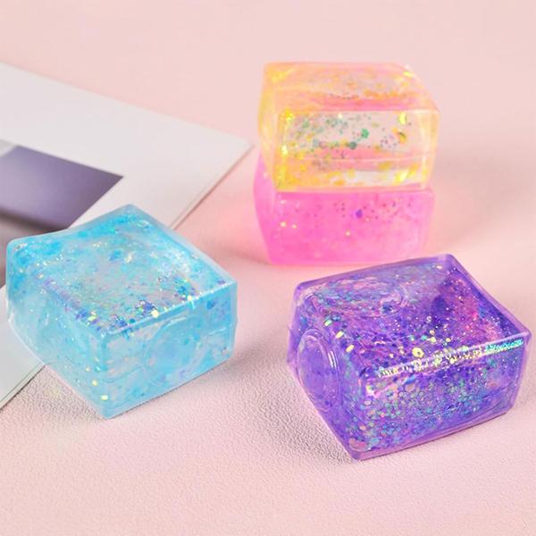 Rektangulær Stress Legetøj Glitter