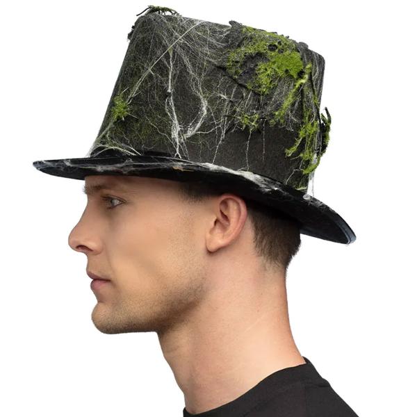 Høj Hat med Edderkopper, Spindelvæv & Mos