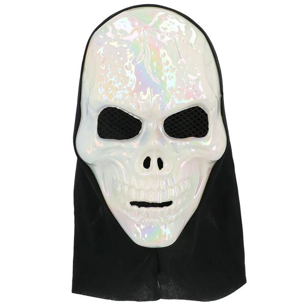 Skeletmaske Iriserende Hvid