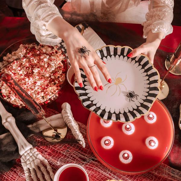 Paptallerkener Gyldne Edderkopper