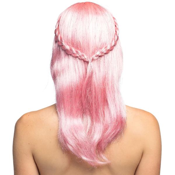 Lysrosa Paryk med Fletninger
