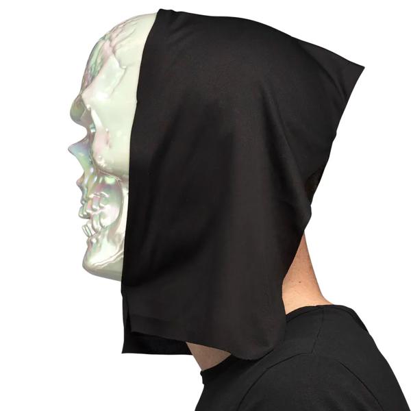 Skeletmaske Iriserende Hvid