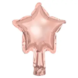 Folieballoner Stjerne Rosaguld Sm&aring; 25-pak