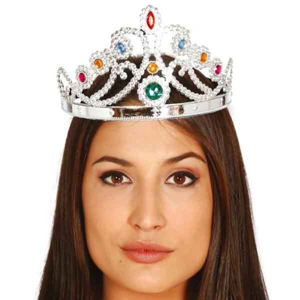 Tiara med Ni Juveler Sølv