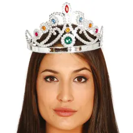 Tiara med Ni Juveler S&oslash;lv