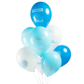 Oktoberfest Balloner Blå/Hvide 8-pak