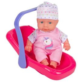 Babydukke med Autostol