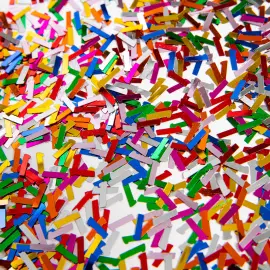 Flerfarved Konfetti 1 &aring;r