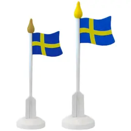 Bordflag Sverige i Træ