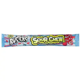Busters Sour Chew Blue Raspberry & Strawberry 20g