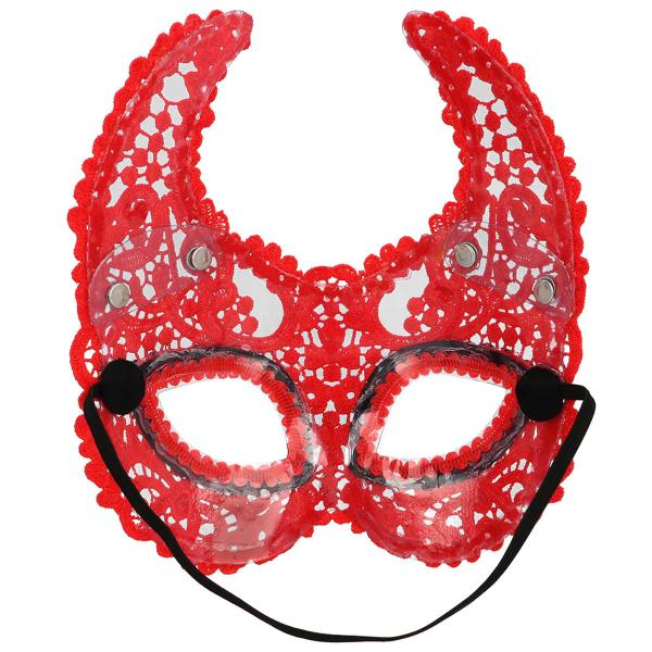 Blonde Djævlemaske Rød