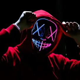 LED Maske Blå/Pink