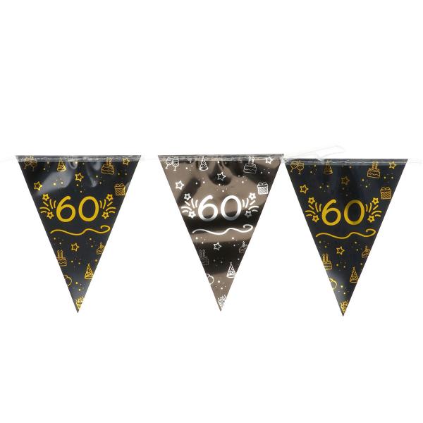 Vimpelguirlande Sort 60 år