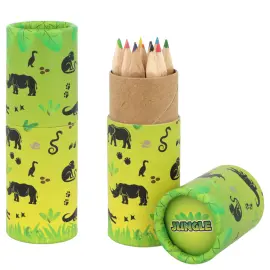 Jungle Farveblyanter i R&oslash;r 8 cm 12-pak