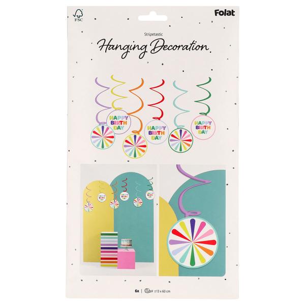 Hængende Swirls Stripetastic 6-pak