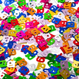 Flerfarved Konfetti 19 &aring;r