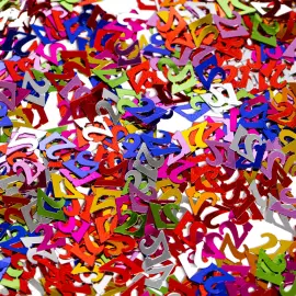 Flerfarved Konfetti 21 &aring;r