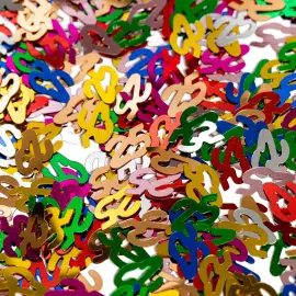 Flerfarved Konfetti 25 &aring;r