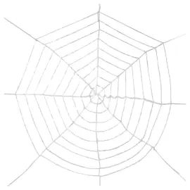 Hvidt Edderkoppespind 275 cm