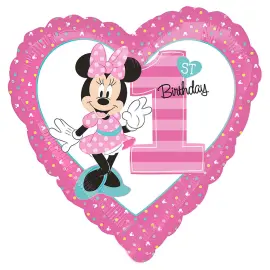 Minnie Mouse 1 år Hjerteballon