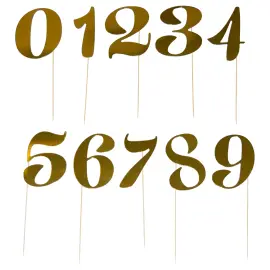 Cake Topper Tal Guld