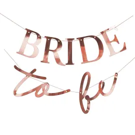 Bride To Be Banner Rosaguld