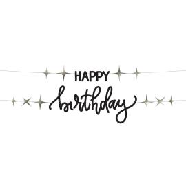 Bogstavguirlande Happy Birthday Sort