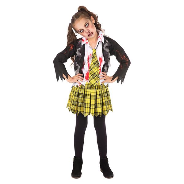 School Girl Zombie Børnekostume