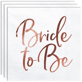 Bride To Be Servietter Metallic Rosaguld