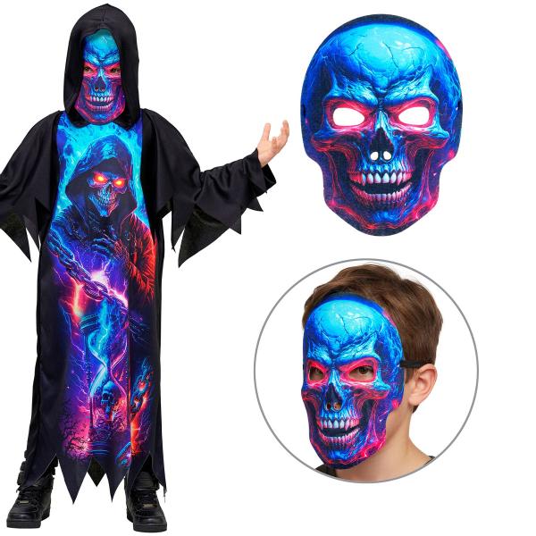 Kostume Manden med Leen Neon Børn