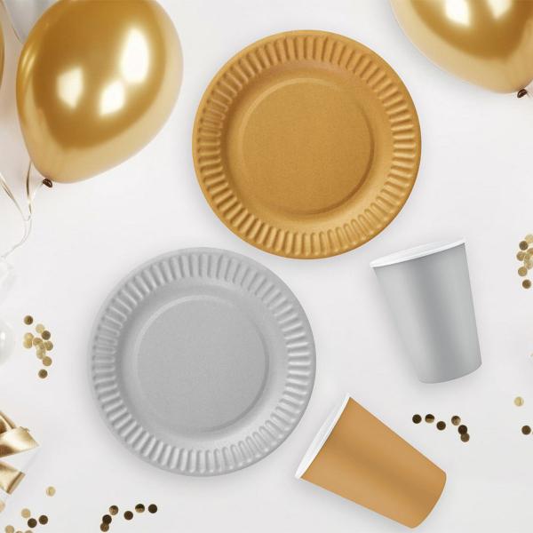 Papirassietter Mat Guld 6-pak