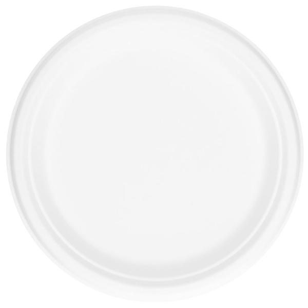 Bagasse Tallerkener Hvid 24 cm 50-pak
