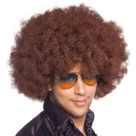 Brun Afro Paryk XL