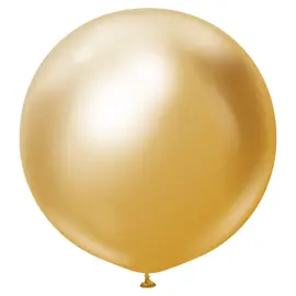Gyldne Kæmpestor Chrome Latexballoner 2-pak