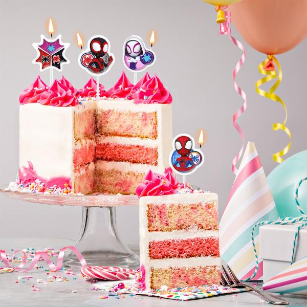 Spidey og Venner Kagelys 4-pak