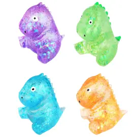 Squeeze Glitrende Dinosaur Leget&oslash;j 7 cm