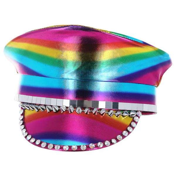 Kaptajnshat Metallic Regnbue