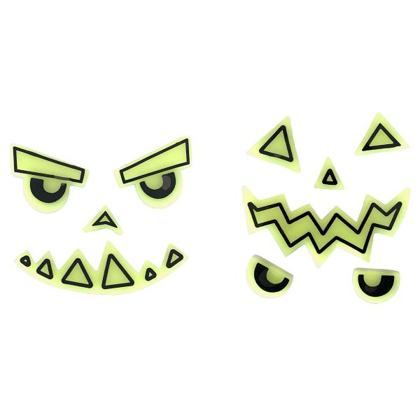 Selvlysende Klistermærker Græskar 2-pak