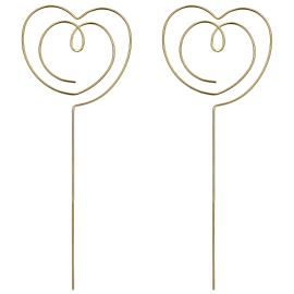 Cake Toppers Hjerter Guld 2-pak