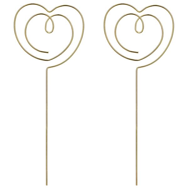 Cake Toppers Hjerter Guld 2-pak