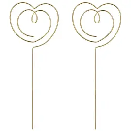 Cake Toppers Hjerter Guld 2-pak