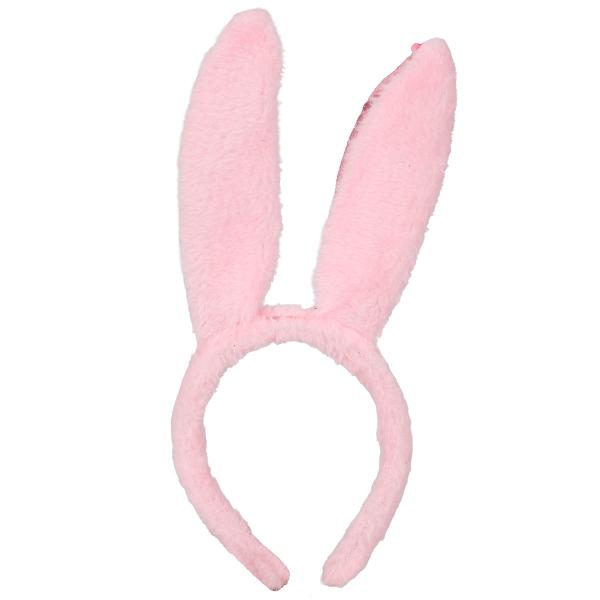 Kaninører Hårbøjle med Pailletter Lyserød