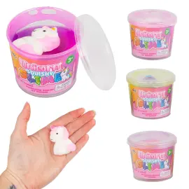 Slime i B&oslash;tte med Squishy Enhj&oslash;rning 100 g 7 x 5,7 cm